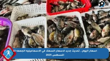 أسعار اليوم.. تحديث جديد لأسعار السمك في الإسماعيلية الجمعة 22 أغسطس 2025